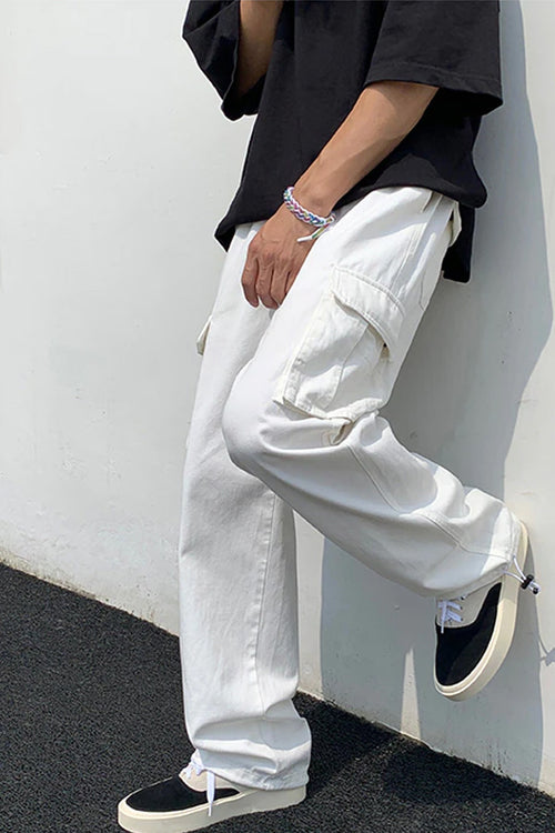 Baggy White Cargo Pants – Urban Streetwear